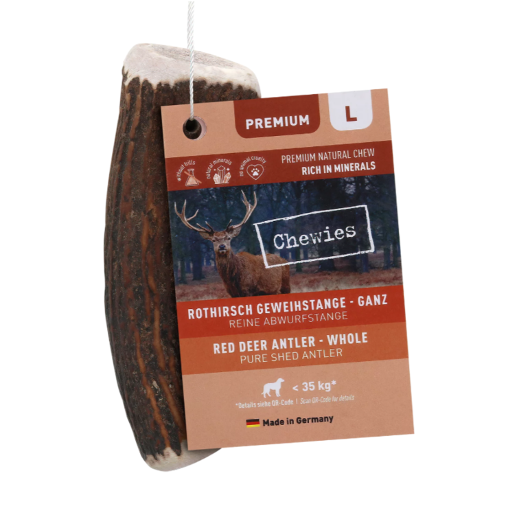 Hunde - Kauartikel CHEWIES Rothirsch-Geweihstange ganz