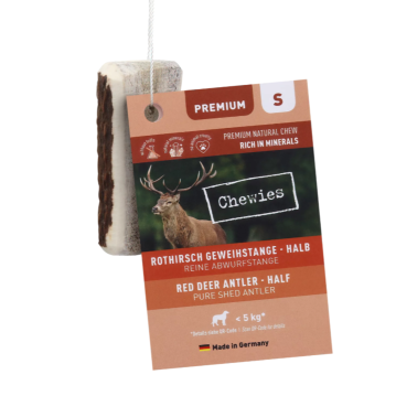 Hunde - Kauartikel CHEWIES Rothirsch-Geweihstange halb