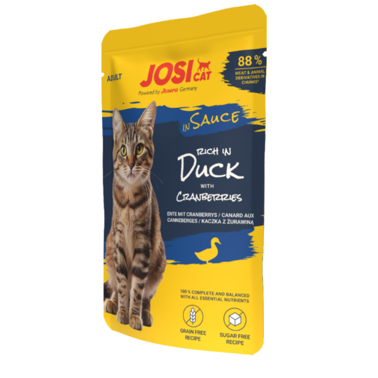 Katzen - Nassfutter JOSERA JosiCat Rich in Duck in Sauce, 85 g