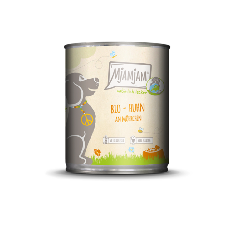 Hunde - Nassfutter MjAMjAM Adult BIO Huhn an Möhrchen