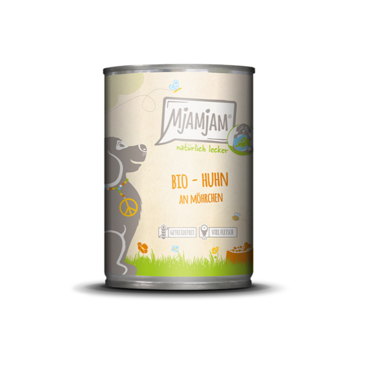 Hunde - Nassfutter MjAMjAM Adult BIO Huhn & Karotten