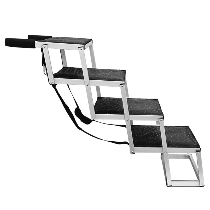 NOBBY Aluminium Falt-Treppe für Hunde, 4-stufig