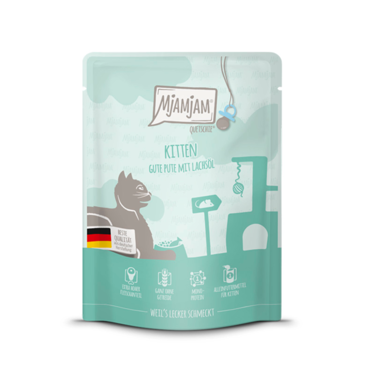 Katzen - Nassfutter MjAMjAM Kitten Pute & Lachsöl