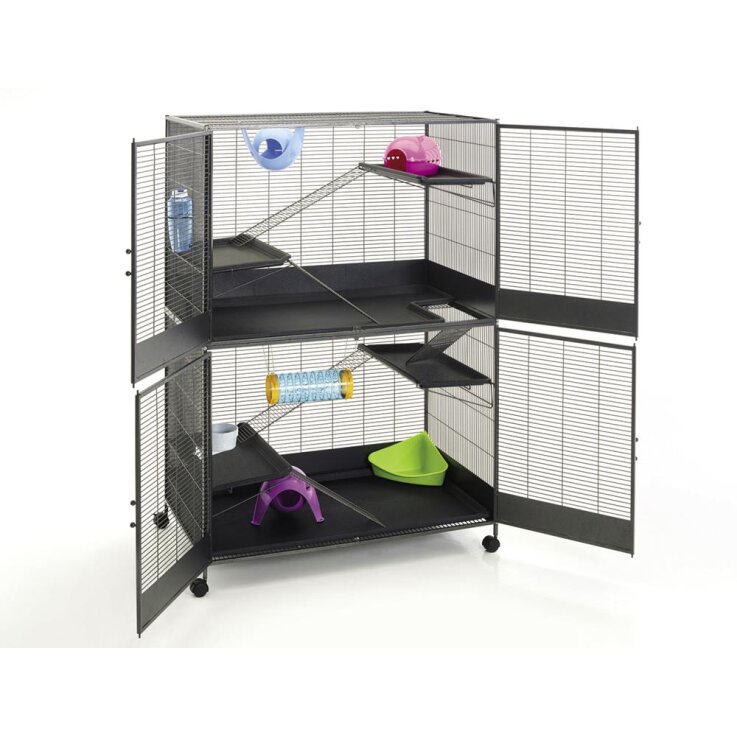 NOBBY  Nagerheim "Suite Royale XL", anthrazit,115,5 x 67,5 x 155,5 cm