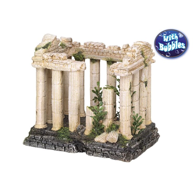 NOBBY Aqua Ornaments "AKROPOLIS" mit Pflanzen, 16 x 10,5 x 14,2cm