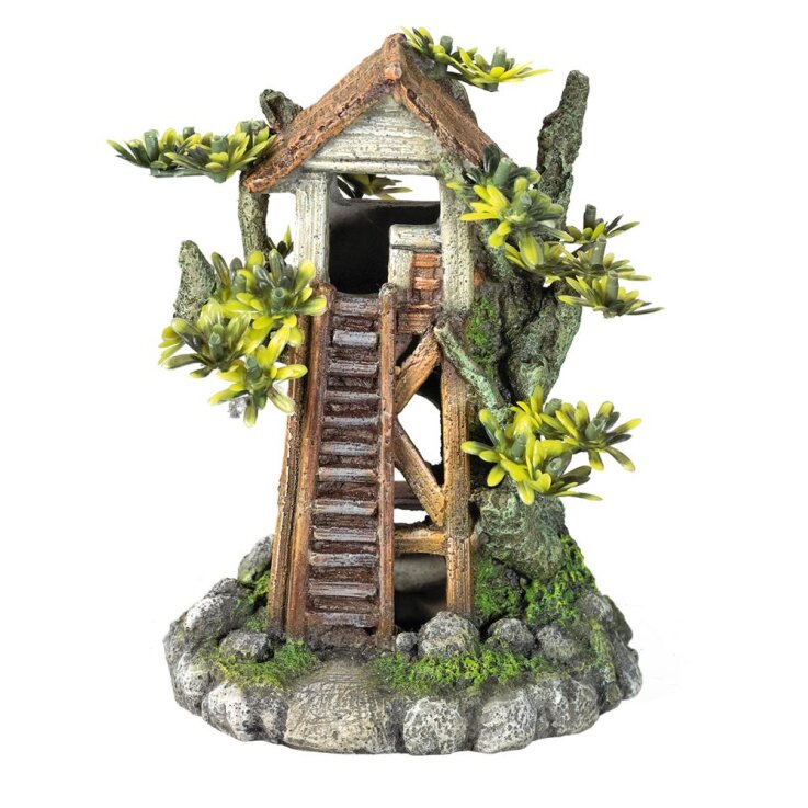 NOBBY Aqua Ornaments "Baumhaus", 12,2 x 9,2 x 15,5 cm