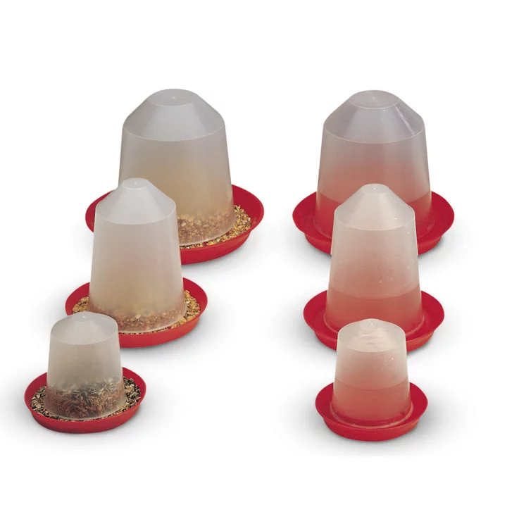 NOBBY Volieren Futterautomat, rot/transparent