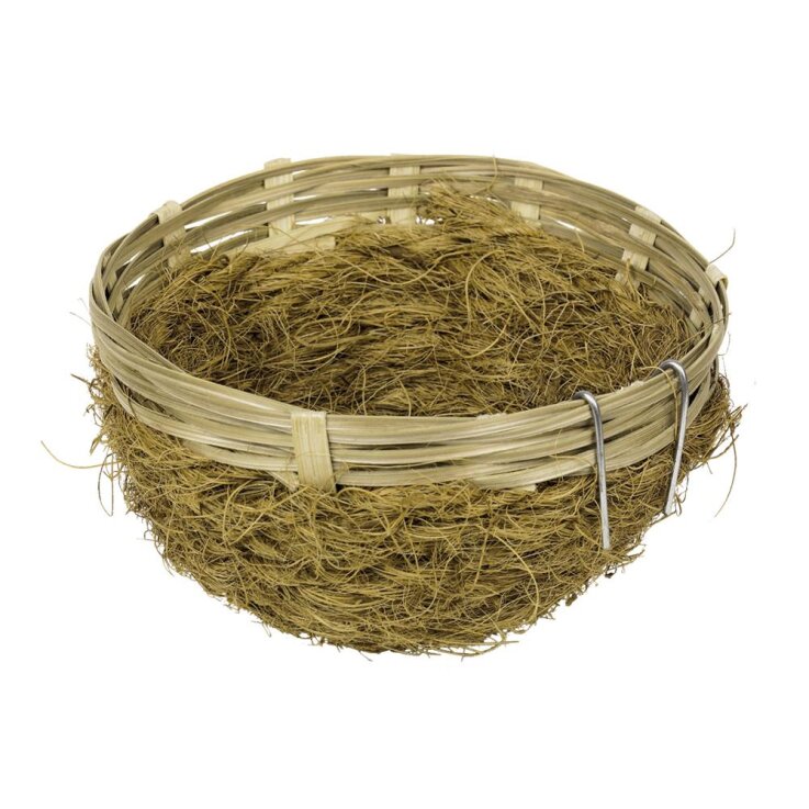 NOBBY Bambusnest mit Kokosfasern, L, Ø 13 x 6 cm