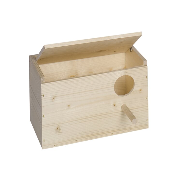 NOBBY Wellensittich Nistkasten Fichte, 24 x 14,5 x 14,5 cm