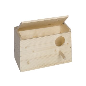 NOBBY Wellensittich Nistkasten Fichte, 24 x 14,5 x 14,5 cm