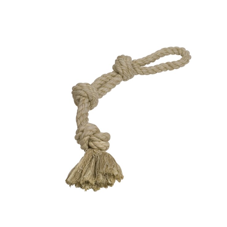 NOBBY Rope Toy, Spielseil doppelt Sisal-Cotton-Mix, 60 cm