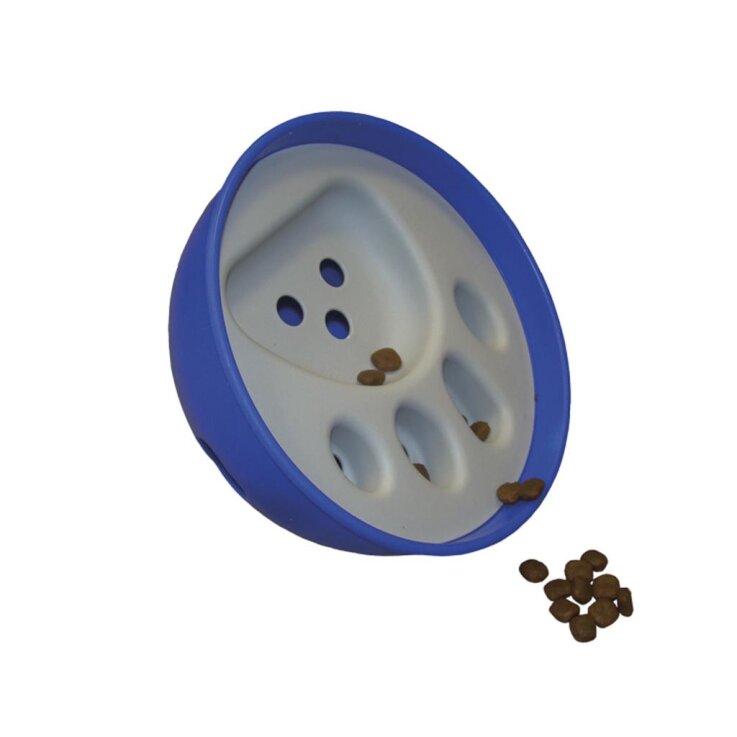 NOBBY Beschäftigungsnapf "Kick ´N Feed", blau, 21 x 10 cm