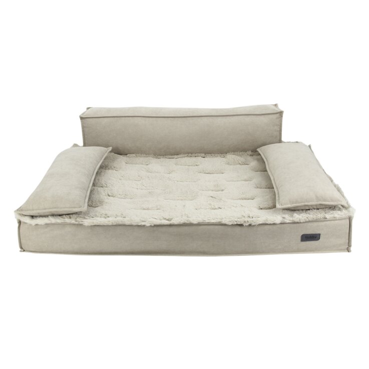 NOBBY Orthopädisches Sofa eckig "NUKA", beige, 92 x 65 x 10 cm