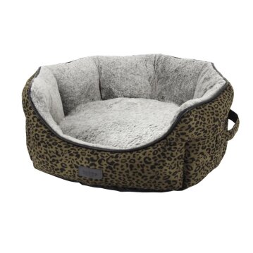 NOBBY Komfort Bett oval "LEO", leopard braun,...