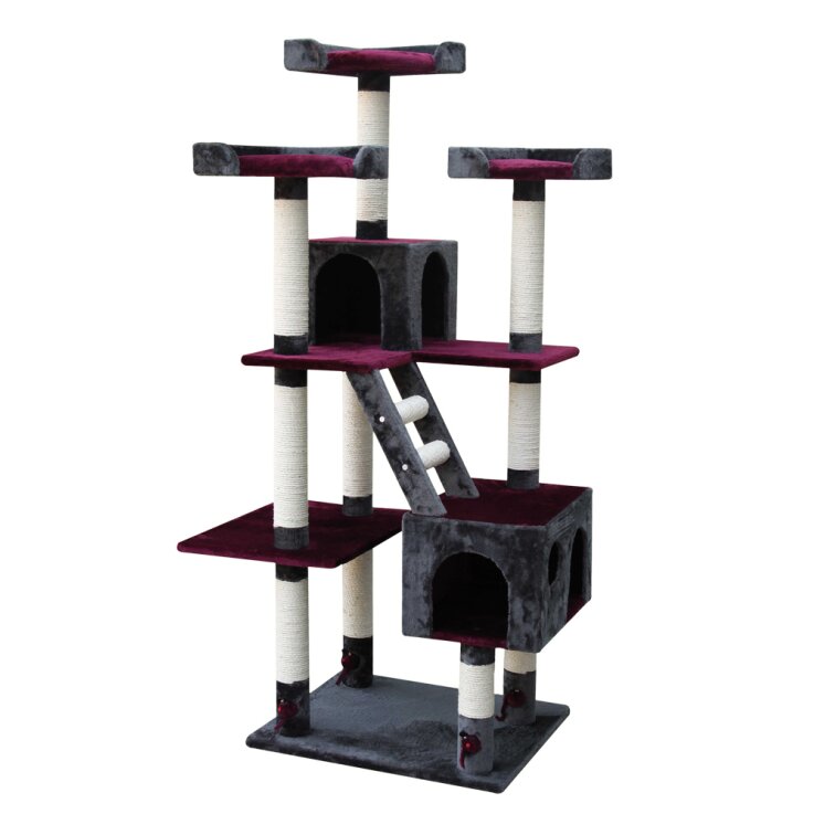 NOBBY Kratzbaum "ORLANDO", bordeaux/anthrazit, 185 cm hoch