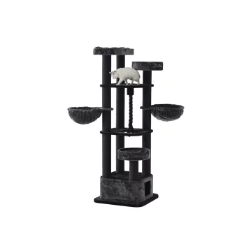 NOBBY Kratzbaum "MUSAN", schwarz/grau, 203 cm hoch