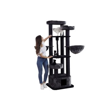 NOBBY Kratzbaum "MUSAN", schwarz/grau, 203 cm hoch