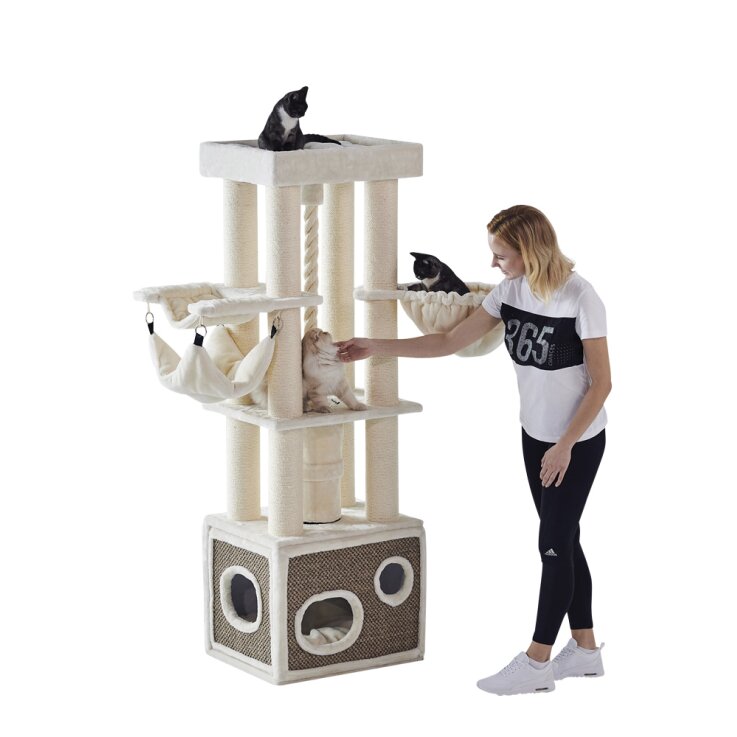 NOBBY Kratzbaum "LILIAN", cream, 185 cm hoch