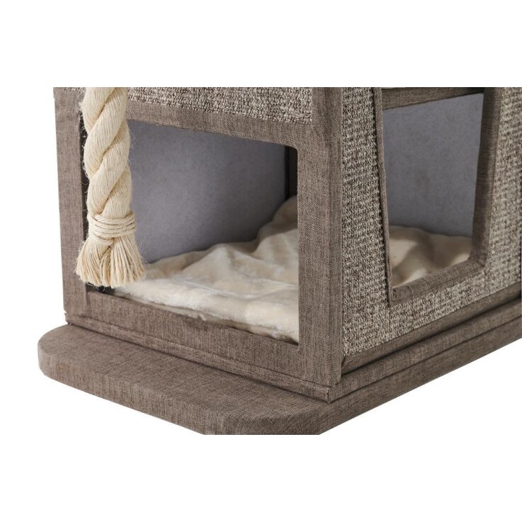 NOBBY Kratzbaum "ULVI", braun Leinenoptik, 80 x 50 x 76 cm