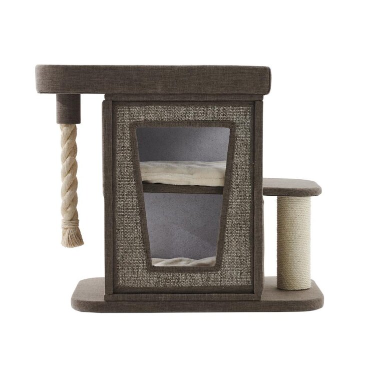 NOBBY Kratzbaum "ULVI", braun Leinenoptik, 80 x 50 x 76 cm