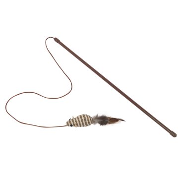 NOBBY Angel mit Rasselmaus und Federn, beige/braun, 7 cm