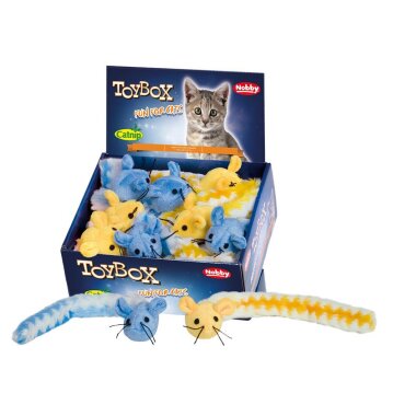 NOBBY  Pl&uuml;sch Maus, gelb od. blau, 30 cm