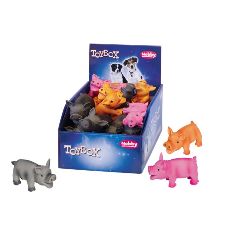 NOBBY Latex Spielzeug Schweine, 9 cm