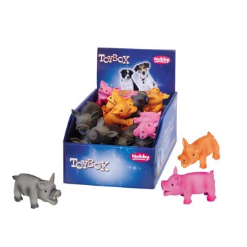 NOBBY Latex Spielzeug Schweine, 9 cm