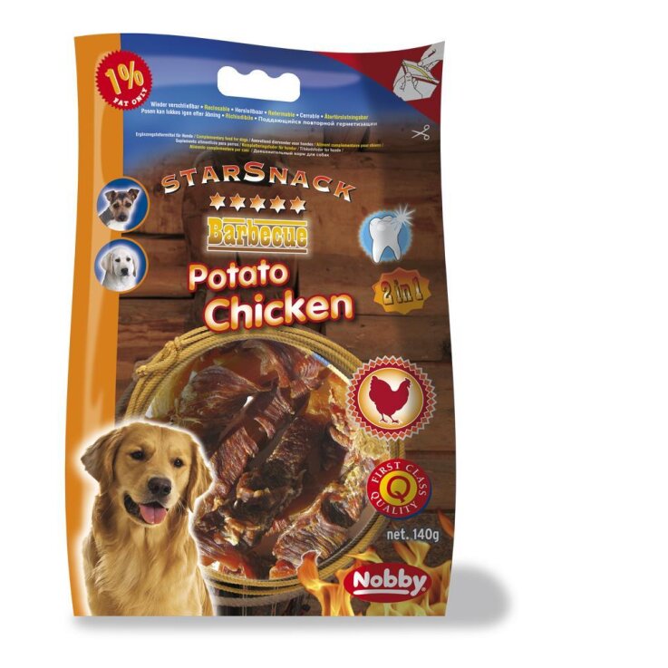 Hunde - Snacks NOBBY StarSnack Barbecue Potato Chicken 5 - 9 cm, 140 g