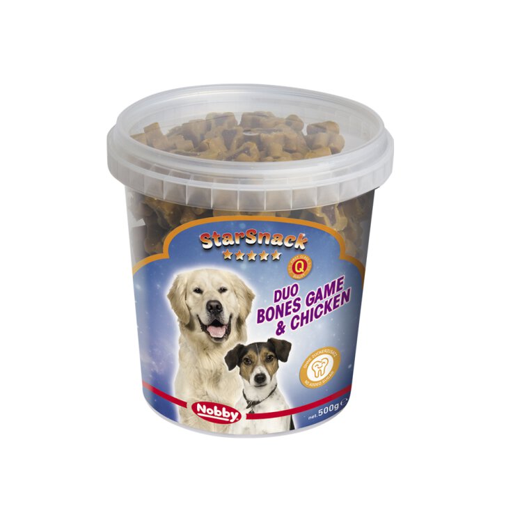Hunde - Leckerli NOBBY StarSnack "Duo Bones Game & Chicken", 500 g