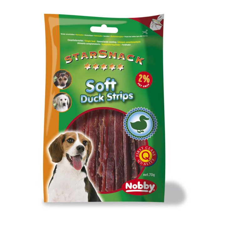 Hunde - Snacks NOBBY StarSnack Soft Duck Strips, 70 g