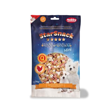 Hunde - Leckerli NOBBY StarSnack MINI Rainbow Sandwich, 70 g