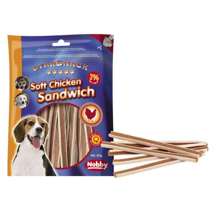 Hunde - Leckerli NOBBY StarSnack Soft Chicken Sandwich, 375 g
