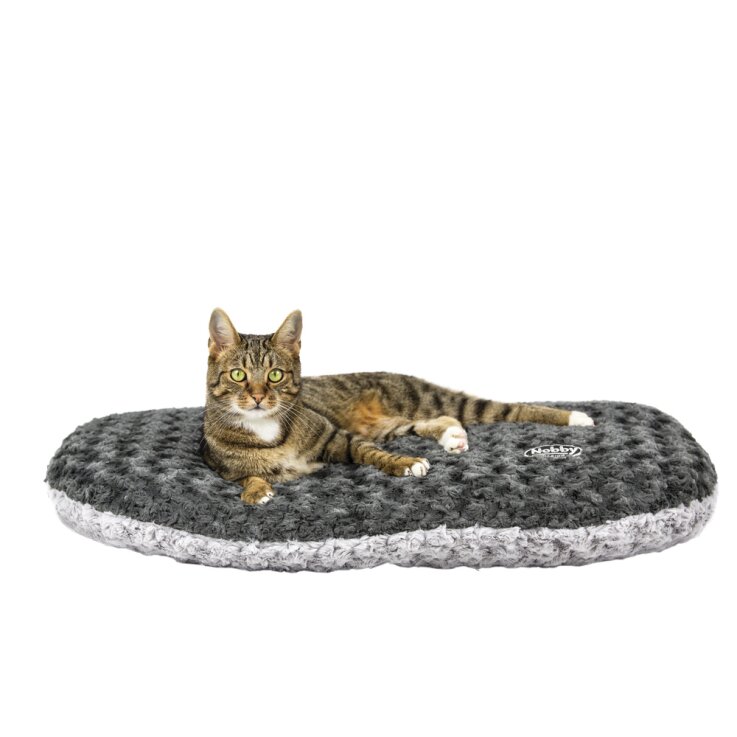 NOBBY Kissen oval "SEOLI", dunkelgrau/hellgrau