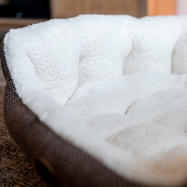 NOBBY Hunde-Komfort Bett "ALBA", oval, 86 x 70 x 24 cm