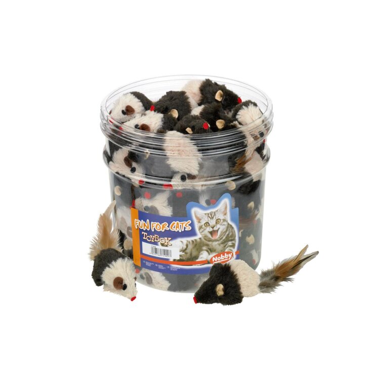 NOBBY Plüschmaus, braun/beige, 7 cm