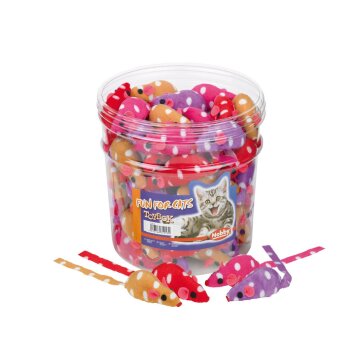 NOBBY Stoffmaus, bunt, 7 cm