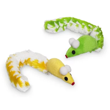 NOBBY Pl&uuml;sch Maus mit Pl&uuml;schschwanz, gelb &amp;...