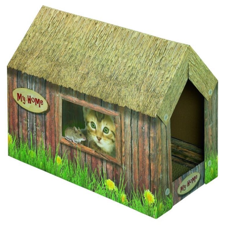 NOBBY Katzenhaus aus Karton, 49 x 26 x 36 cm