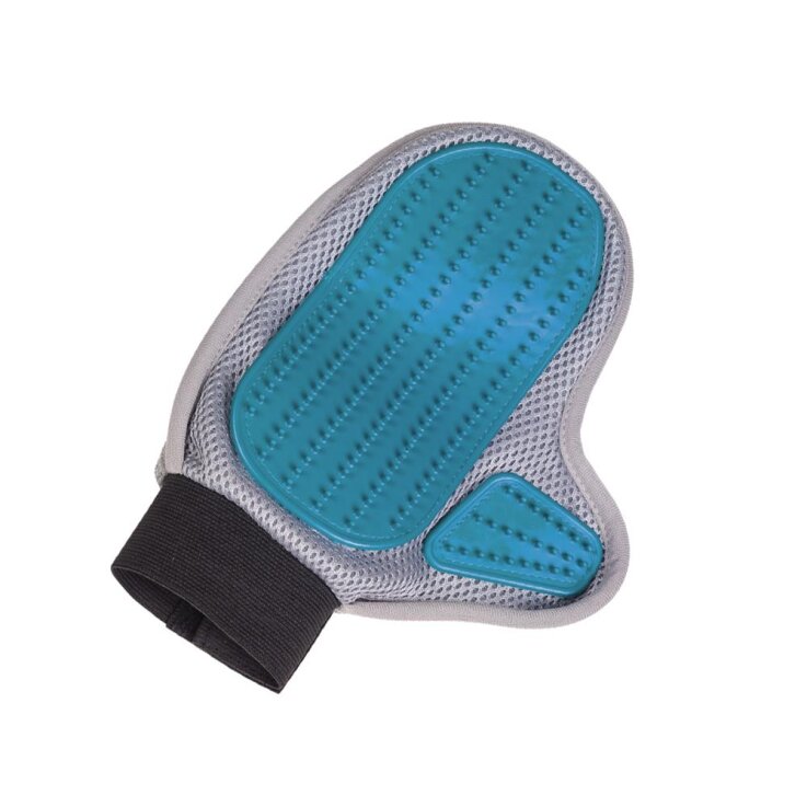 NOBBY Pflegehandschuh Gummi- und Mikrofaserseite, grau