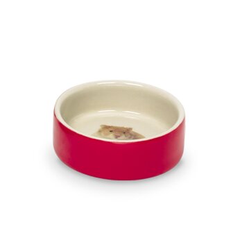 NOBBY  Hamster Keramikschale, rot, Ø 7,5 x 2,5 cm