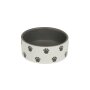 NOBBY Hunde Keramiknapf "PATA", Creme/grau, &Oslash; 12, 4,5 cm