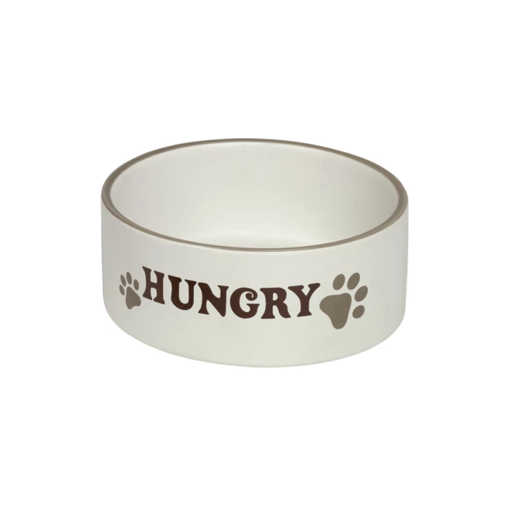 NOBBY Hunde Keramiknapf "HUNGRY", creme