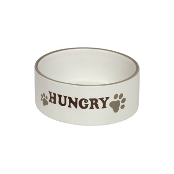NOBBY Hunde Keramiknapf "HUNGRY", creme