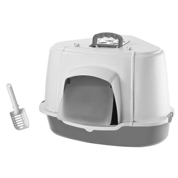 NOBBY Katzen Ecktoilette mit Haube spezial, 70 x 57 x 48 cm
