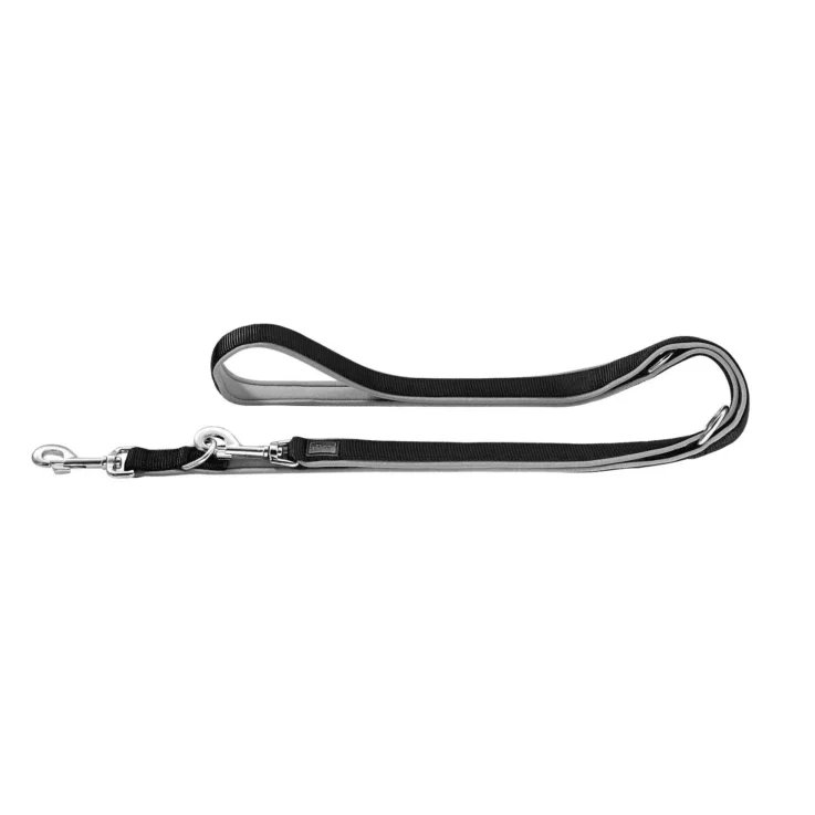 HUNTER Führleine Neopren, schwarz/grau 110 cm x 15 mm