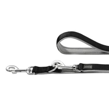 HUNTER Führleine Neopren, schwarz/grau 110 cm x 15 mm