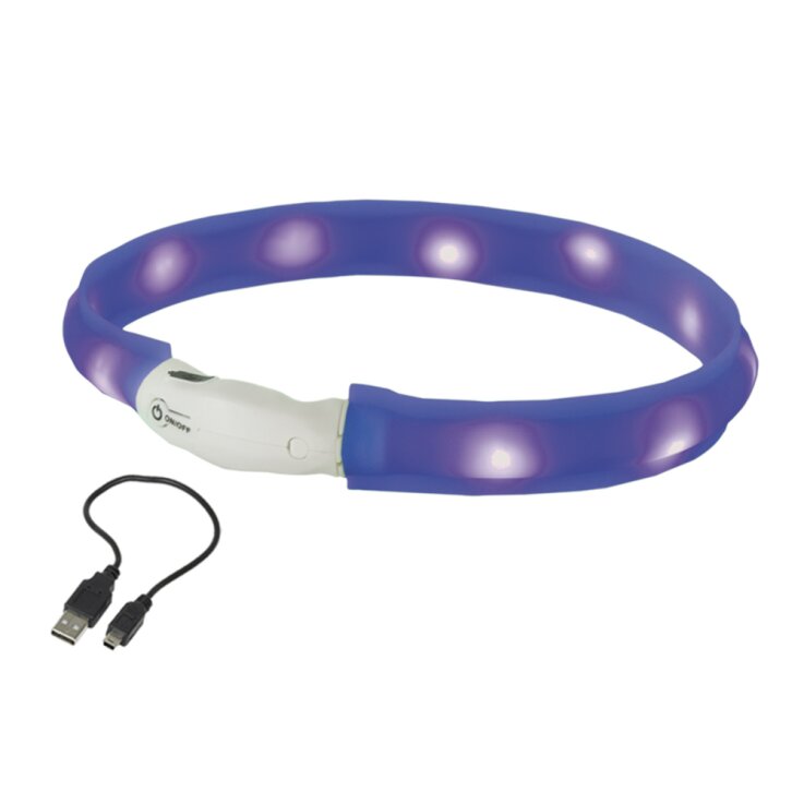 NOBBY LED Leuchtband breit "VISIBLE", blau, S, 25 mm, 40 cm