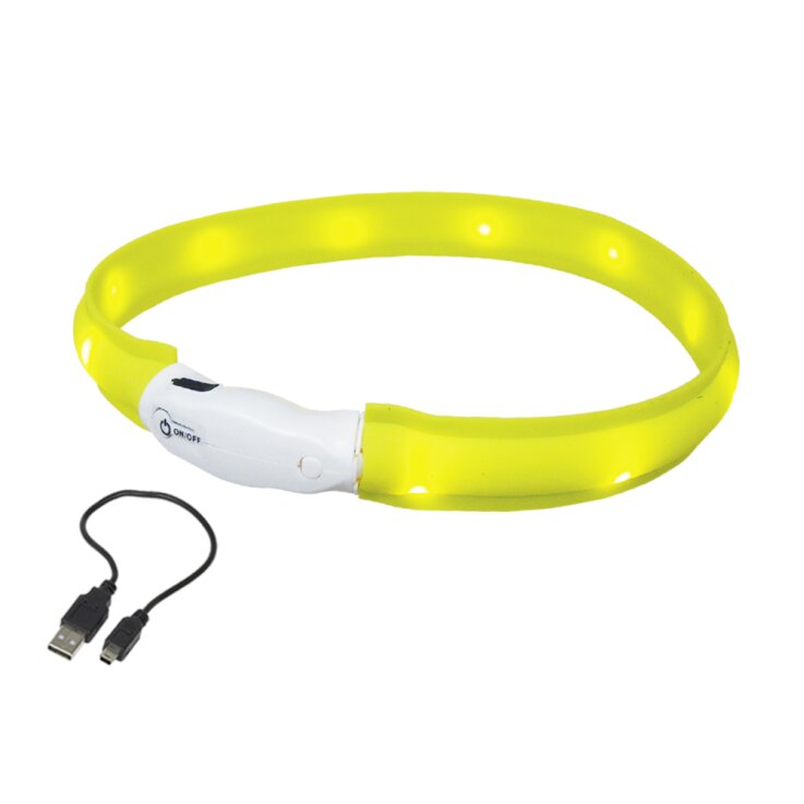 NOBBY LED Leuchtband breit "VISIBLE", gelb, L, 25 mm, 70 cm