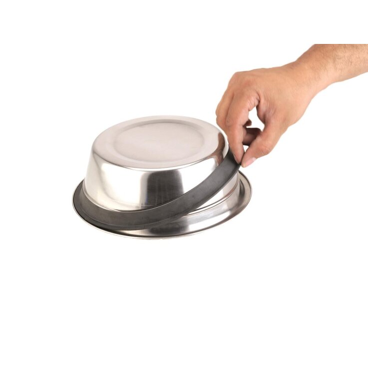 NOBBY Doppelnapf Edelstahl "SILENT DINER"